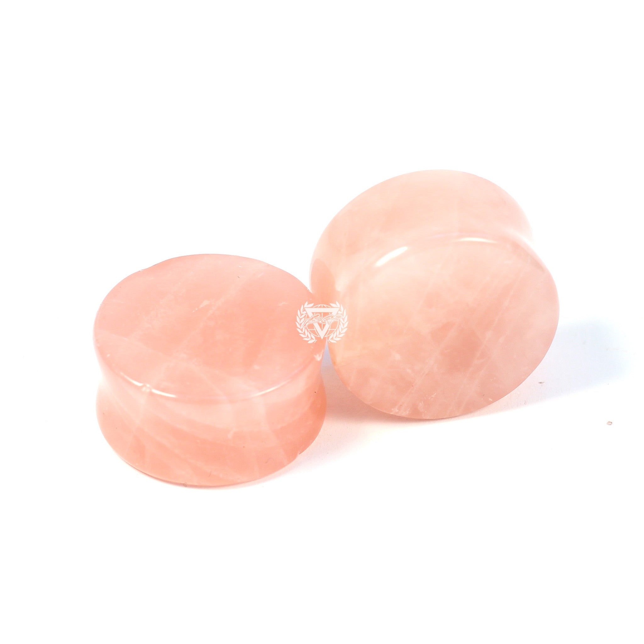 Rose Quartz stone Plugs - BC Plugs  - 1