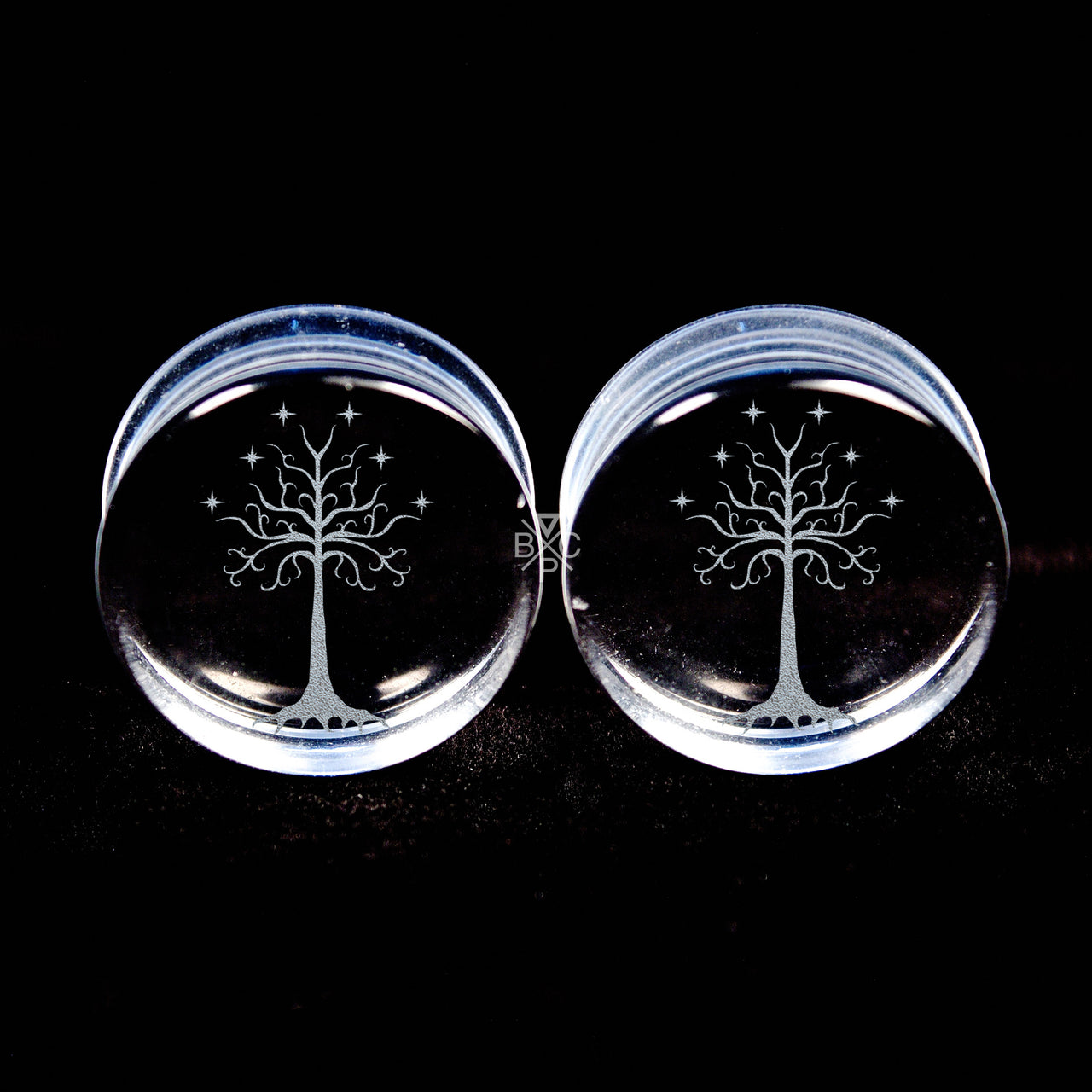 LOTR Tree of Gondor Clear Glass Plugs