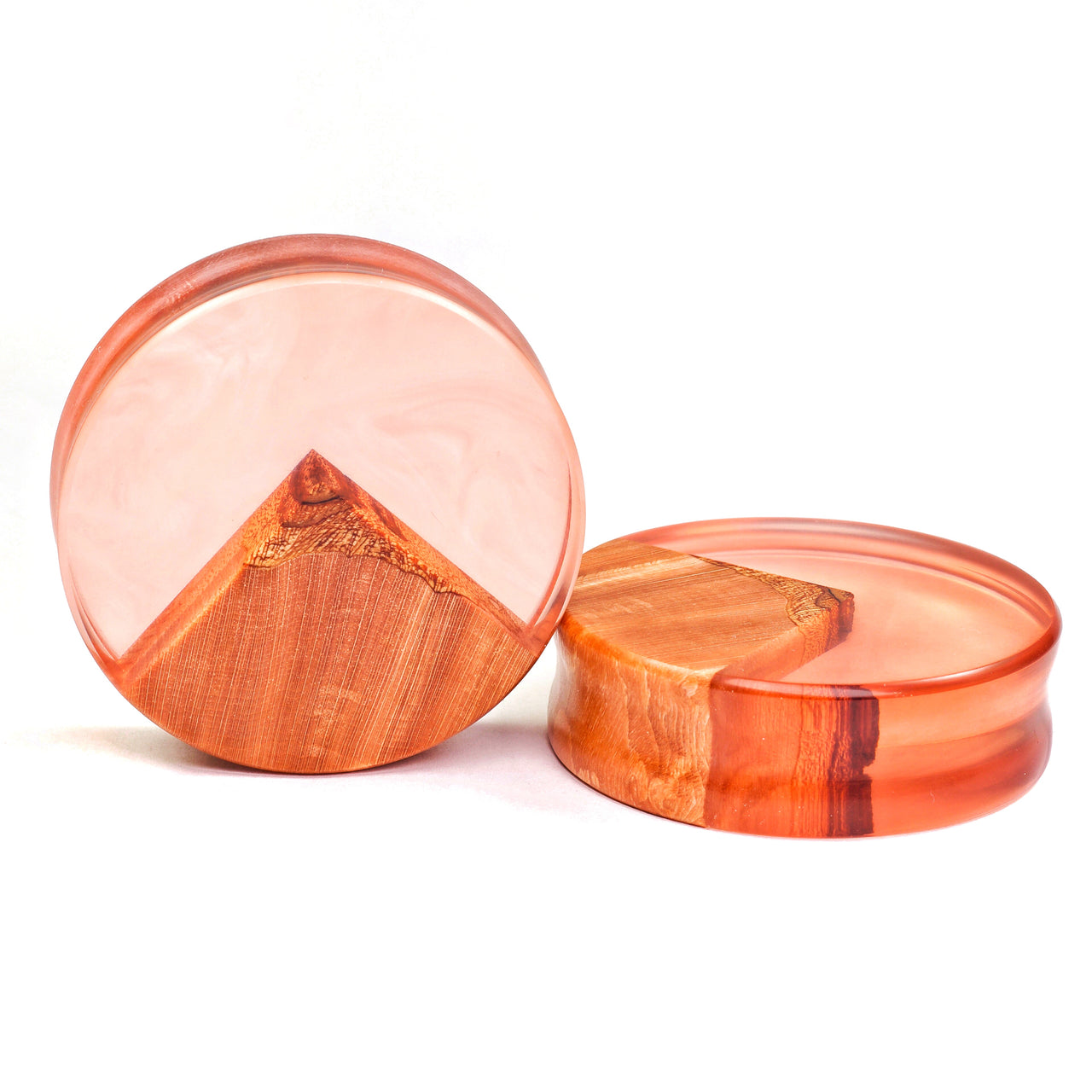1-3/4" (44.5mm) Birdseye Maple Orange Resin Plugs