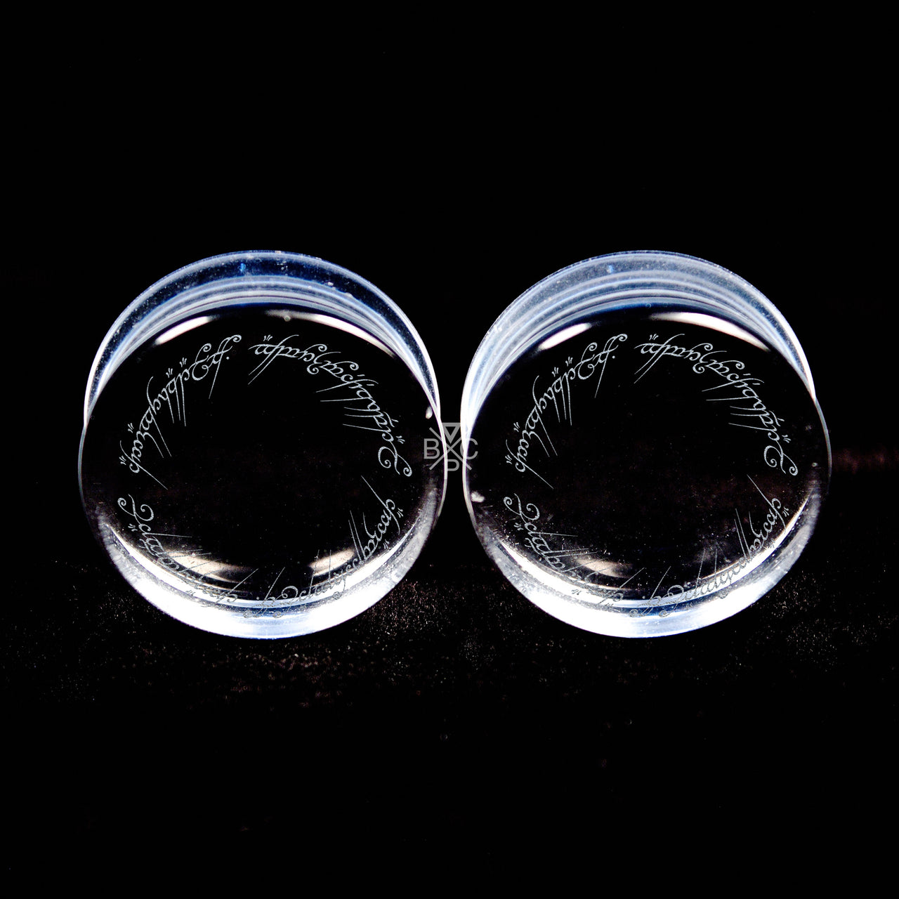 LOTR One Ring Clear Glass Plugs